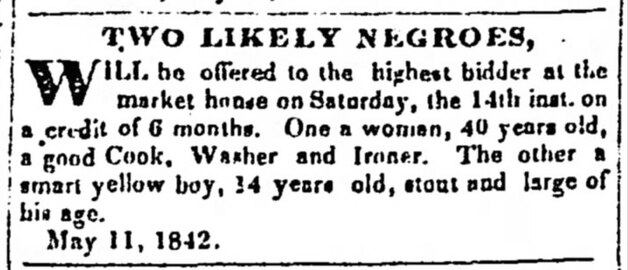 The Tennessean Wed May 11 1842 2 Woman 40, boy 14.jpg