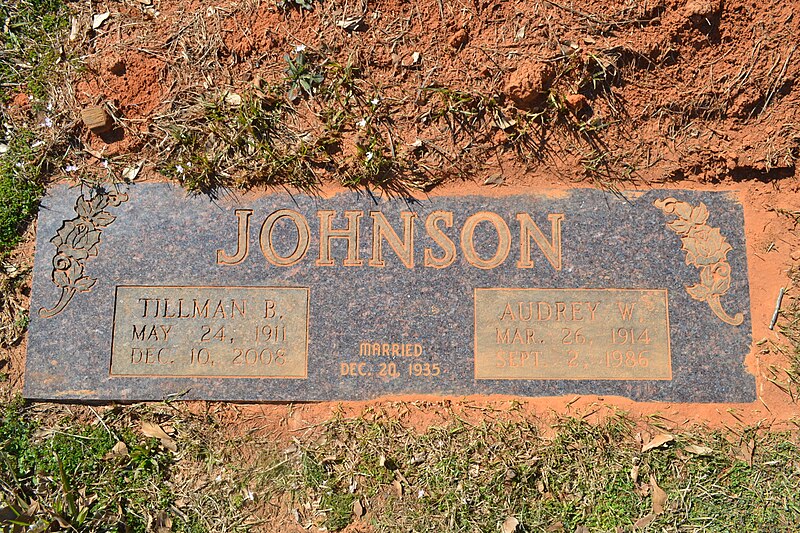 File:Tillman Johnson's Grave Marker.JPG