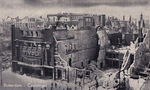 Das durch die Luftangriffe 1940 zerstörte Schauspielhaus Tivoli