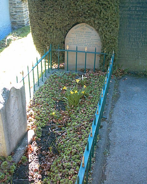 Little John's grave in St Michael's Church graveyard, Hathersage