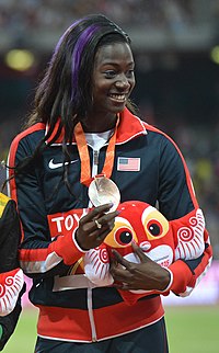 Tori Bowie Pekingin MM-kilpailuissa 2015.