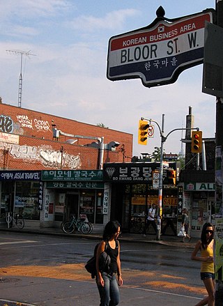 <span class="mw-page-title-main">Koreatown, Toronto</span> Neighbourhood in Toronto, Ontario, Canada