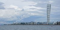 English: Turning Torso from distance