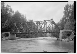 Puente de la Company Creek Bridge No. 2, atravesando el río Stehekin, en Stehekin, condado de Chelan, WA