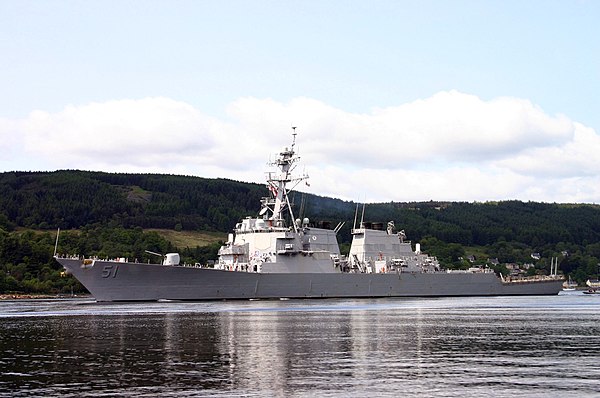 USS Arleigh Burke departing HMNB Clyde