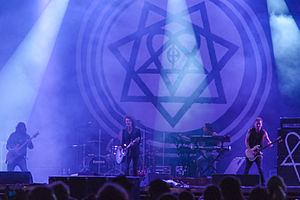 Zespół HIM podczas festiwalu Ursynalia 2013