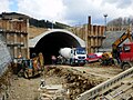 Výstavba tunela Považský Chlmec v apríli 2015.jpg