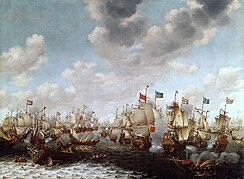 The Four Days Battle (June 1666) by Pieter Cornelisz. van Soest (fl. 1642–1667)