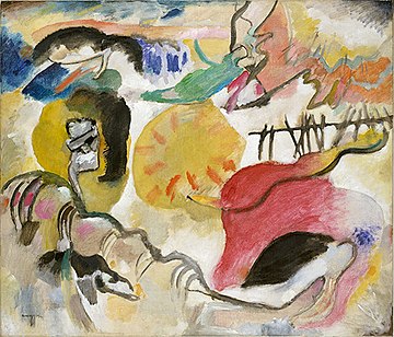 Wassily Kandinsky, Improvisation 27 (Garden of Love II), 1912, oil on canvas, 47 3/8 x 55 1/4 in. (120.3 x 140.3 cm), The Metropolitan Museum of Art, New York