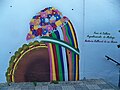 Mural de David Escudero (Mones Graffiti) en el colegio Ángel Ganivet, 2023-11-14