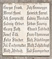 English: Plaque with names of fallen Deutsch: Gedenktafel mit Namen von Gefallenen