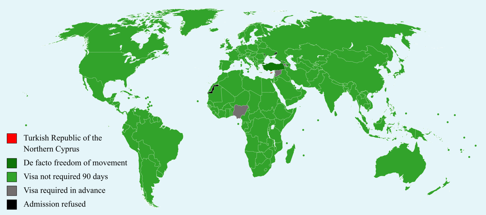Visa policy of the Northern Cyprus.png