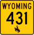 Wyoming Highway 431 signo