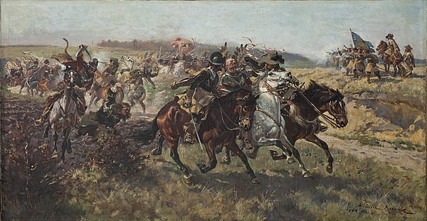 Wojciech Kossak: Wzięcie do niewoli towarzysza pancernego (1894), w zbiorach Muzeum Śląskiego w Katowicach