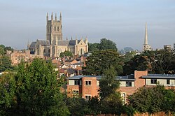 Worcester Cathedral and city skyline - geograph.org.uk - 3643563.jpg