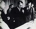 Státní tajemník Vladimír Clementis v Matici slovenské v roce 1946