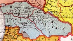 Historic, Russian-language map of Guria