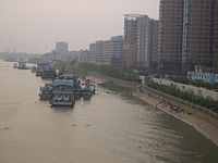 Bagian dari Sungai Han yang ada di Hankou, Wuhan