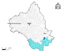 Lapanouse-de-Cernon dans le canton des Causses-Rougiers en 2020.