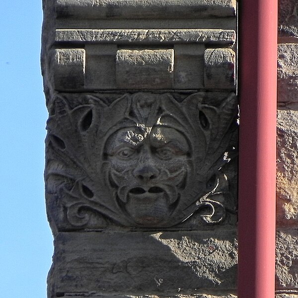 Grotesque foliage face