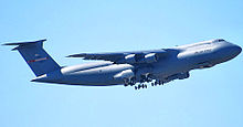 155th Airlift Squadron - Lockheed C-5 Galaxy taking off from Memphis International Airport 155th Airlift Squadron - Lockheed C-5 Galaxy.jpg