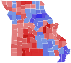 1946 United States Senate election in Missouri results map by county.svg