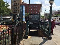 Old entrance (since remodeled/demolished) 1st Avenue - Station Stairs.jpg