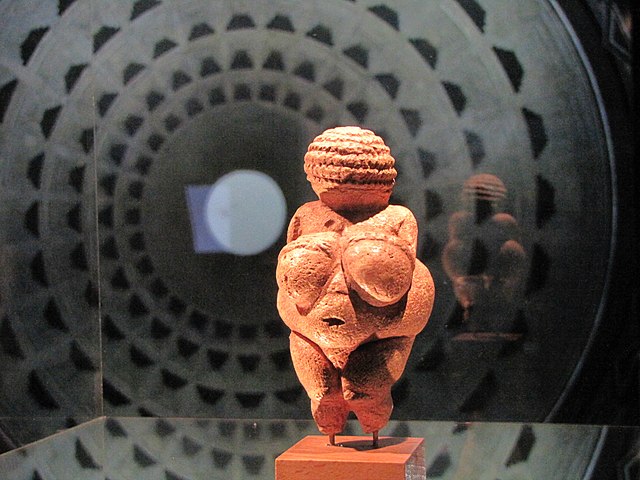 Venus of Willendorf, 28,000 to 25,000 BC, at the Museum of Natural History Vienna