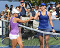 2014 US Open (Tennis) - Qualifying Rounds - Yulia Putintseva and Maria Sanchez (15015229182).jpg