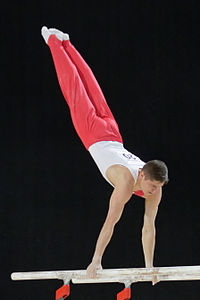 2015 yil badiiy gimnastika bo'yicha Evropa chempionati - Parallel bar - Aliaksandr Tsarevich 03