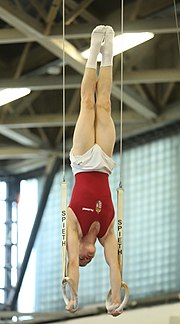 Thumbnail for File:2022-06-25 Budapest Cup Age-group I all-around competition warm-up Still rings (Martin Rulsch) 001.jpg