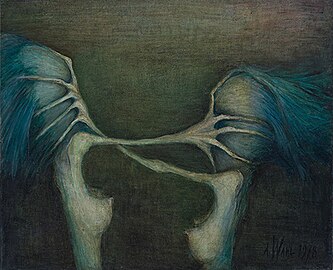 Alicja Wahl, “My dwie”, 1978, olej na płótnie, 88 x 108 cm