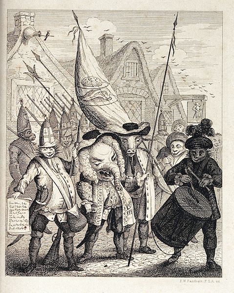 File:A group of animals dressed as soldiers is led by a bewigged Wellcome V0023083.jpg