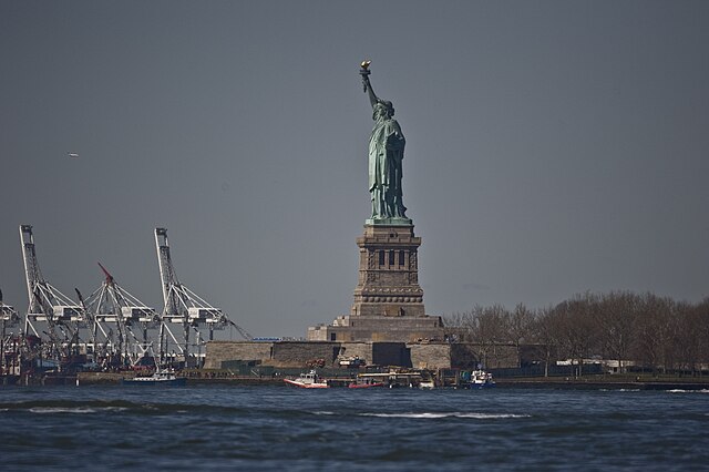 Port Jersey, with the Statue of Liberty in the foreground