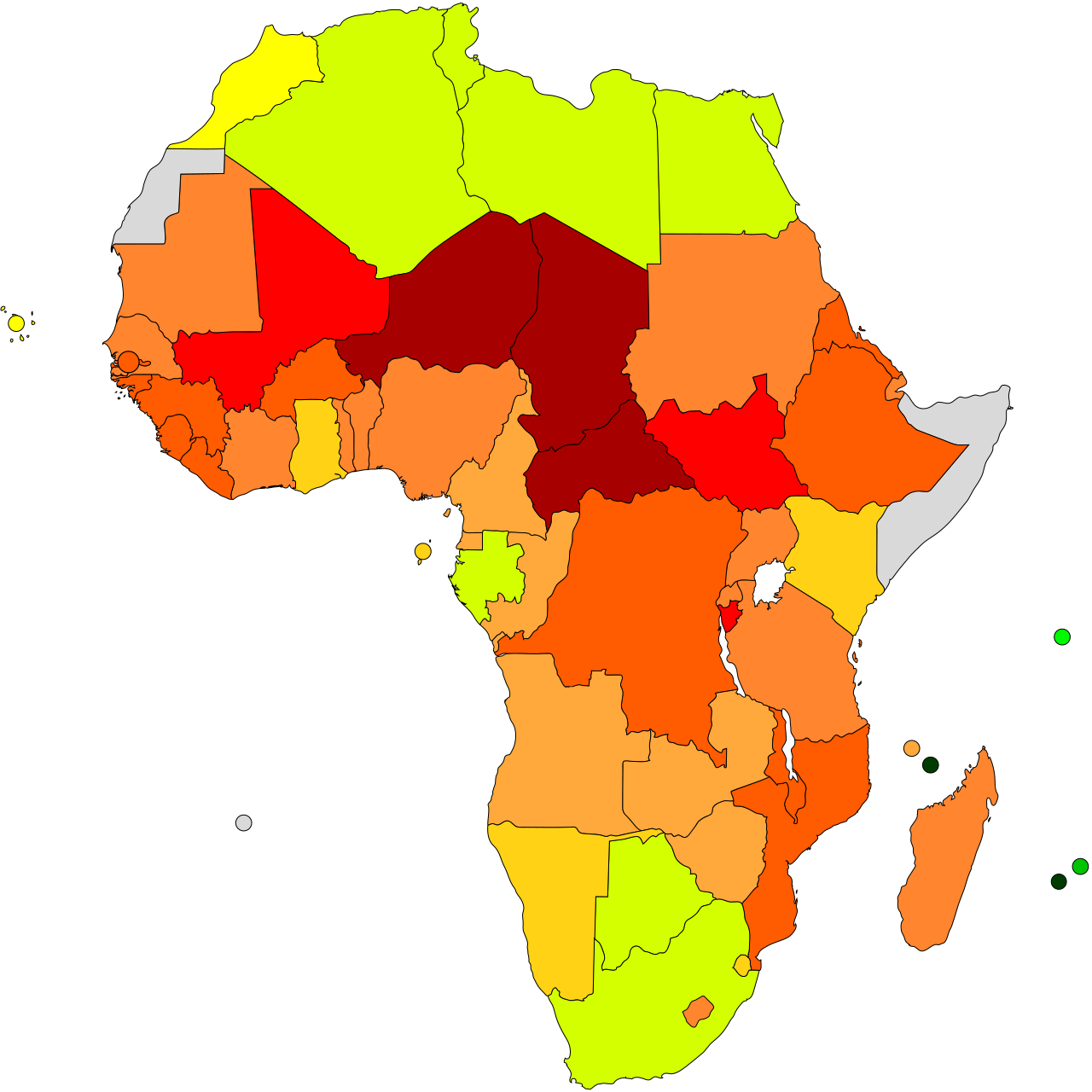 В странах африки самая высокая. Карта безопасных стран Африки. Территория Африки. Страны Африки. Регионы Африки.
