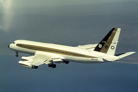 A Convair 880 prototype. The model made its maiden flight on 27 January 1959.
