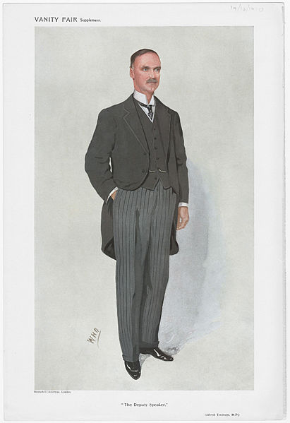 "The Deputy Speaker" as depicted in Vanity Fair, 19 October 1910