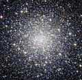 Messier 92 is one of the brightest globular clusters in the Milky Way, and is visible to the naked eye under good observing conditions.[၁၁]