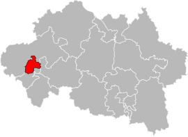 Situation of the canton of Montluçon-1 in the department of Allier