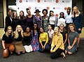 Alma Adams and Lauren Underwood with students, 2019