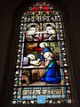 Église, vitrail Saint Joseph à son lit de mort