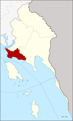 Lokasi kabupaten di Provinsi Trat