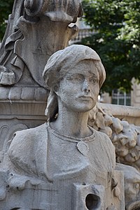 Buste de l’Asie, fontaine Estrangin (1890), Marseille, place Estrangin-Pastré.