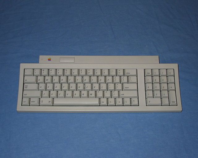 The Apple Keyboard II is the Macintosh Classic's standard keyboard.