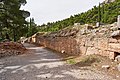 The retaining wall of the stadium at the Sanctuary of Apollo in Delphi, 2nd cent. A.D. Phocis.