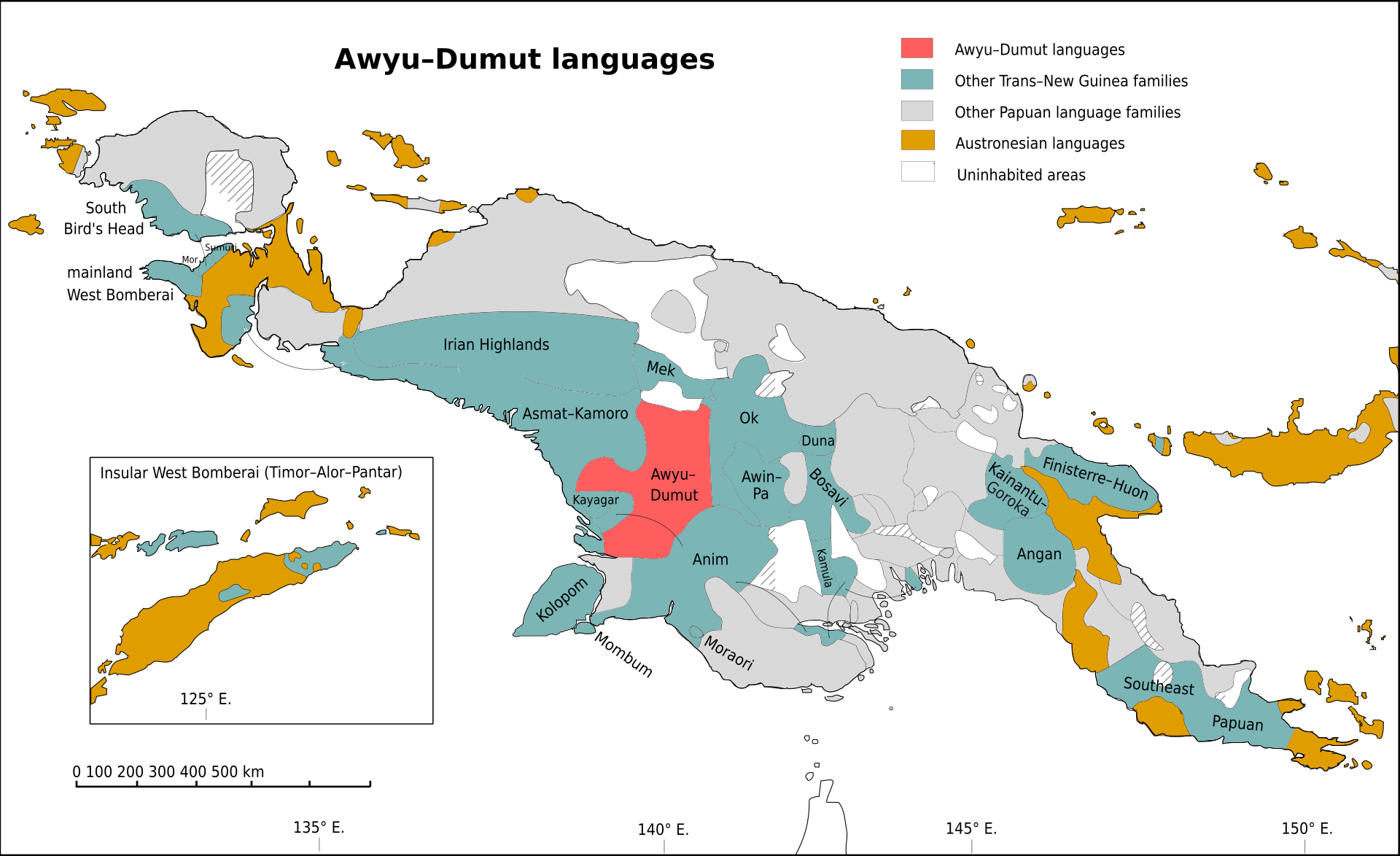 Awyu-Dumut languages.svg