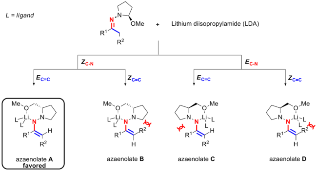 Stereoselectivity de la generacio de la azenolates