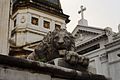 * Nomination A statue in the Recoleta Cemetery --Lvova 03:58, 23 June 2024 (UTC) * Decline  Comment The compo, the crop and the focus are not very good. --Sebring12Hrs 12:12, 29 June 2024 (UTC)  Oppose Exposure are fixable, composition ok imo. But the lion is slightly blurred. --ArildV 16:48, 1 July 2024 (UTC)