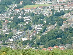 Baglan (view from Mynydd Dinas in southeast direction)