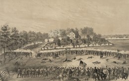 The Battle of Jackson, fought on May 14, 1863, was part of the Vicksburg Campaign.
Published 1863 Battle of Jackson (cropped).tif